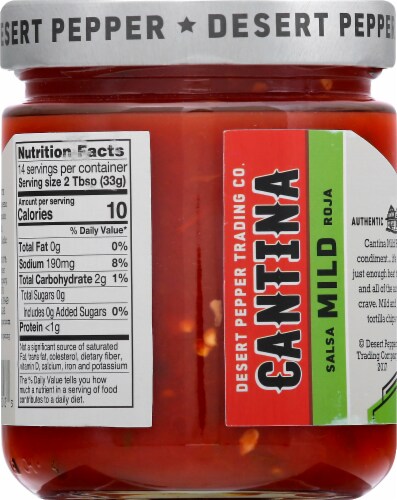 Desert Pepper Trading Co. Cantina Mild Red Salsa Perspective: back