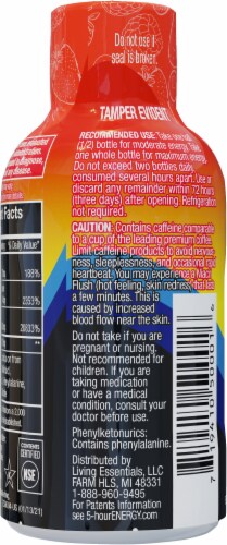 5-Hour® Extra Strength Strawberry Watermelon Energy Drink Shot Bottle Perspective: back