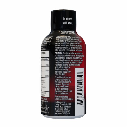 5-Hour® Extra Strength Berry Energy Drink Shot Bottle Perspective: back