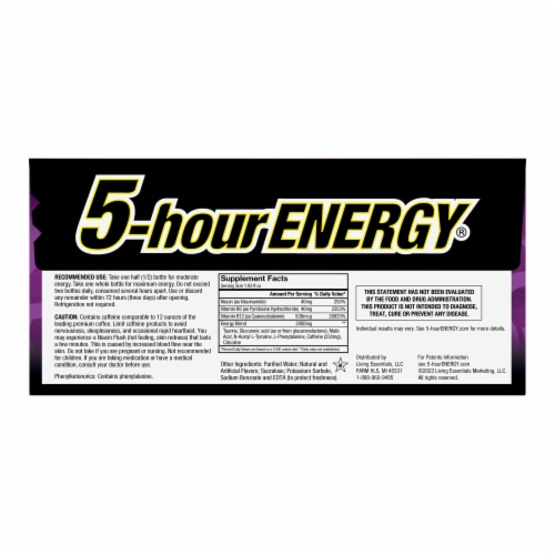 5-Hour Energy® Extra Strength Grape Energy Drink Shots Multipack Perspective: back