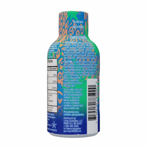 5-Hour® Extra Strength Tropical Burst Energy Drink Shot Bottle Perspective: back