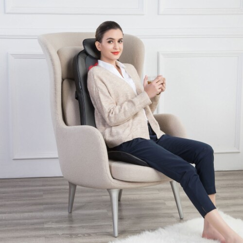 Shiatsu Massage Seat Cushion - 2D/3D 2-in-1 Modes Back Massager with Heat - 269 Perspective: back