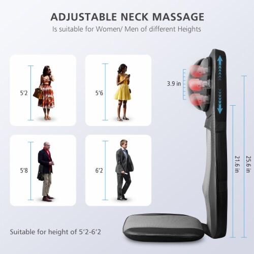 Neck and Back Massager  Order a Shiatsu Gel Neck and Back Massage Cushion  with Heat - Snailax