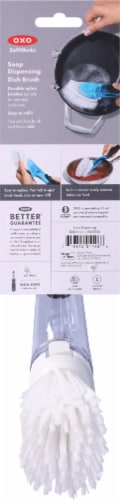 OXO Soft Works Soap Dispensing Dish Brush - Black/Clear Perspective: back