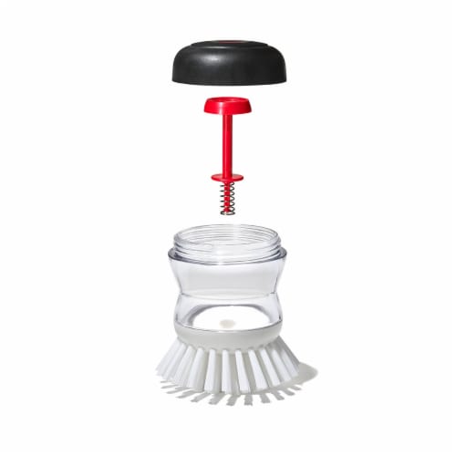 OXO Soft Works Soap Pump Palm Brush - Black Perspective: back
