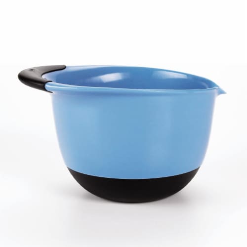 OXO Good Grips 3 Piece Nesting Mixing Bowl Set with Handles, Red, Green & Blue Perspective: back