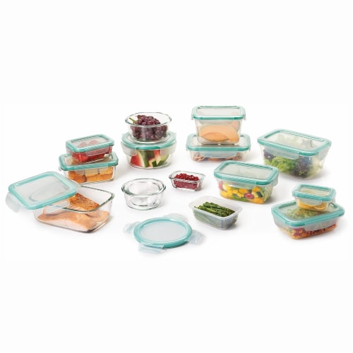 OXO Good Grips 30 Piece Food Storage Container Set with Matching Lids, Clear Perspective: back
