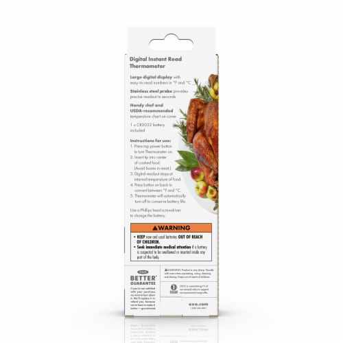 OXO SoftWorks® Digital Instant Read Thermometer - Gray/White Perspective: back