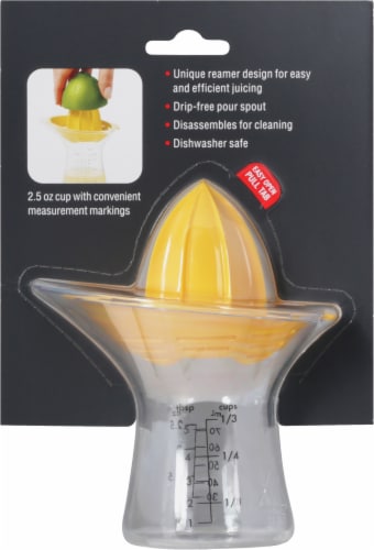 OXO Soft Works Small Citrus Juicer - Yellow/Clear Perspective: back