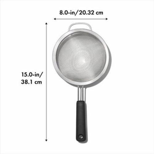 OXO Good Grips Silver Double Rod Strainer Perspective: back