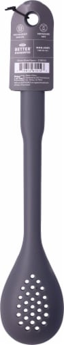 OXO SoftWorks® Silicone Slotted Spoon - Peppercorn Perspective: back