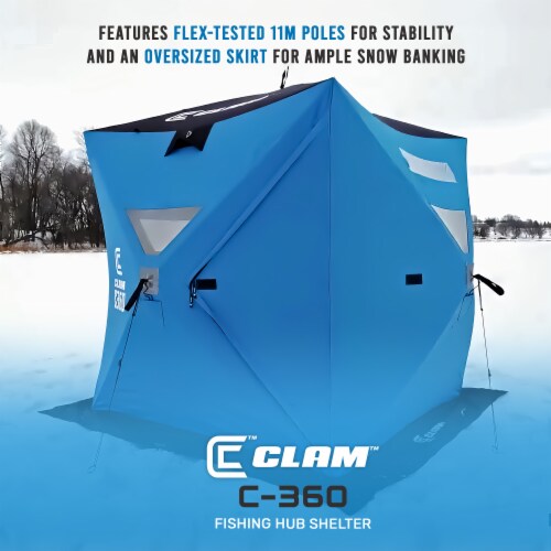 Clam 114474 C-360 - 6x6 Hub Shelter Perspective: back