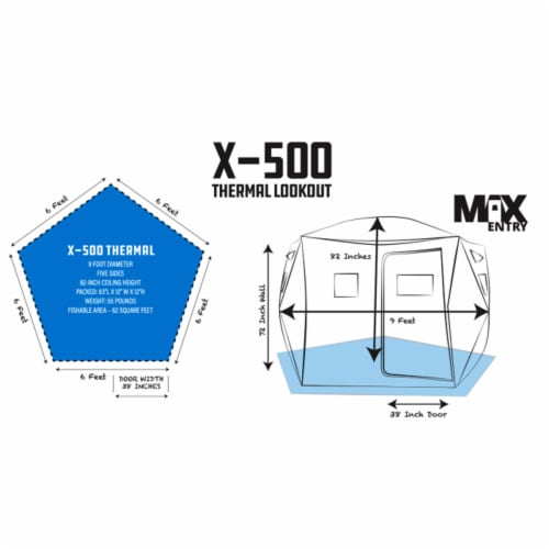 Clam Removable Floor for Ice Thermal Hub 4 Sided Ice Fishing Tents