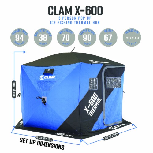 clam-x-600-portable-11-5-ft-6-person-pop-up-ice-fishing-thermal-hub