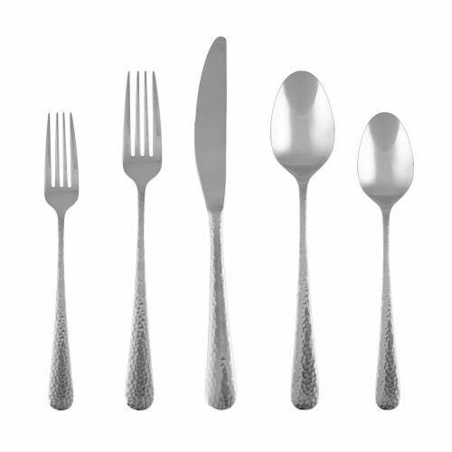 Cambridge Silversmiths Keene Hammered Flatware Set - Mirror Perspective: back