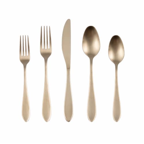 Cambridge Silversmiths Delia Flatware Set - Champagne Satin Perspective: back