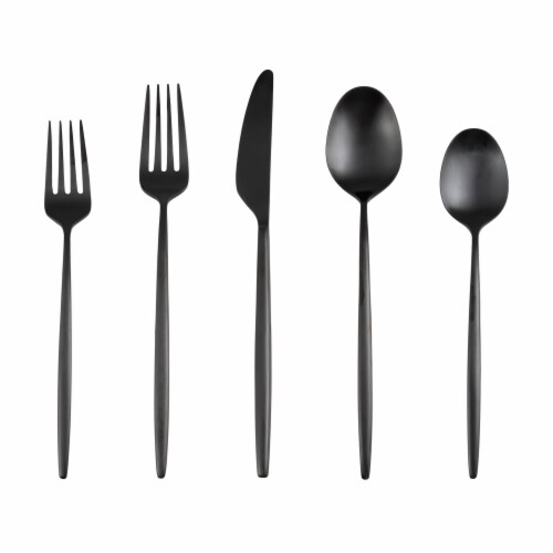 Cambridge Silversmiths Gaze Flatware Set - Black Satin Perspective: back