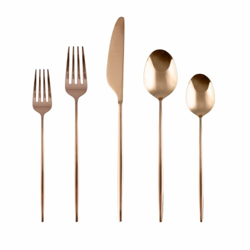 Cambridge Silversmiths Gaze Flatware Set - Copper Mirror Perspective: back