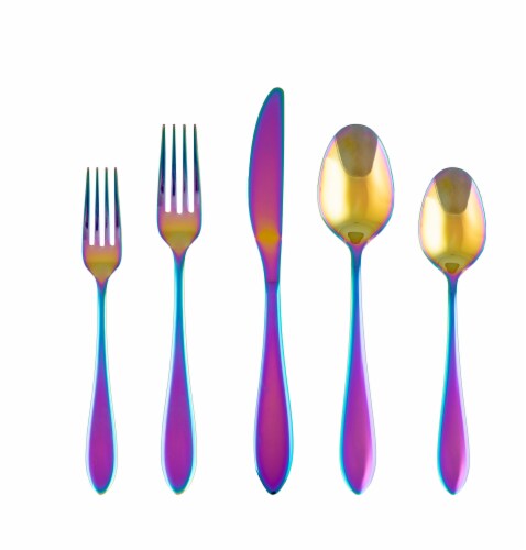 Cambridge Silversmiths Delia Flatware Set - Rainbow Mirror Perspective: back