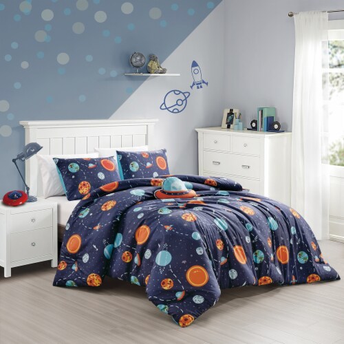 MarCielo Kids Girls Boys Comforter Set Universe Space Full Queen