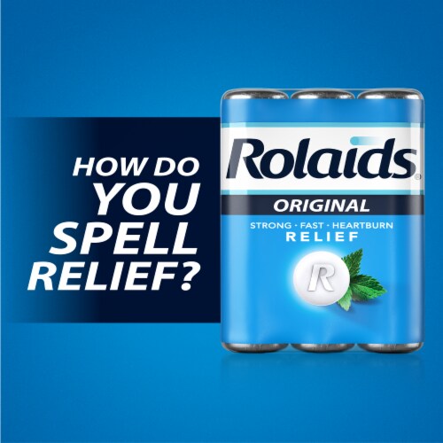 Rolaids Original Heartburn Relief Mint Chewable Tablets Perspective: back
