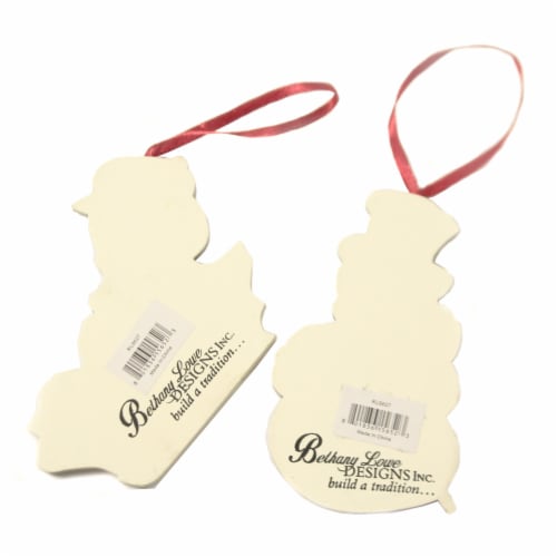 Holiday Ornament Playful Snowman Ornaments S/2 Mdf Dummy Boards Snowmen Rl9827 Perspective: back
