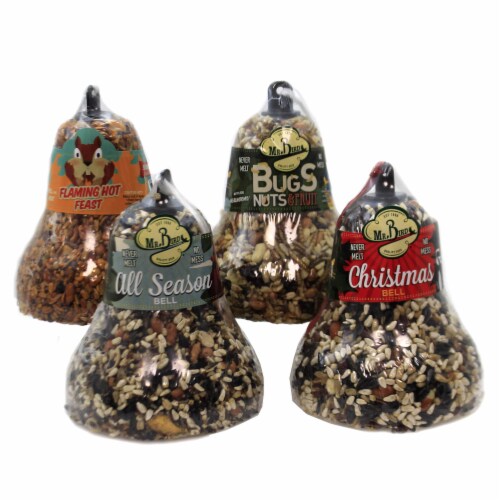 Home & Garden Seed Bell Variety Set/4 Bird Feeding Cardinals Wrens 618*212*412*621* Perspective: back