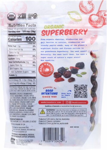 Made in Nature™ Organic Fruit Fusion Dried Fruits and Seeds Perspective: back