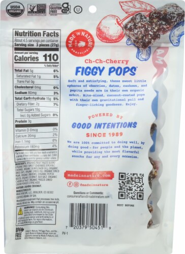 Made in Nature™ Organic Figgy Pops™ Tart Cherry Fig Supersnacks Perspective: back