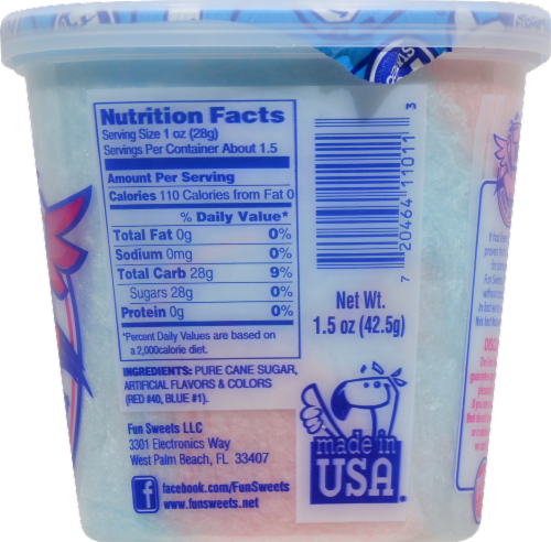 Fun Sweets Classic Cotton Candy Perspective: back