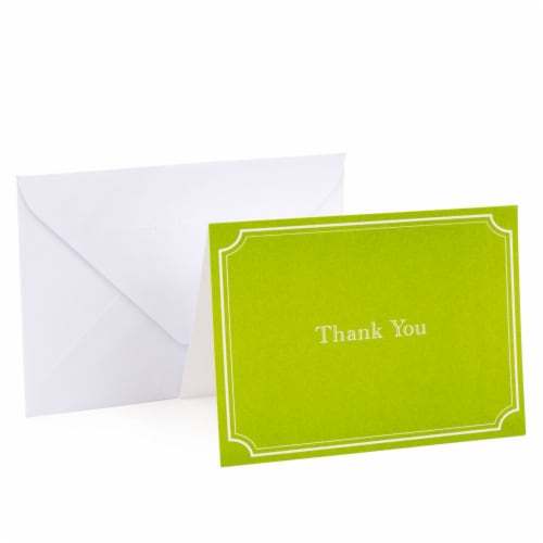 Hallmark #67 Assorted Solid Color Thank You Note Cards with Envelopes Perspective: back