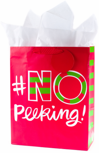 Holiday X-Large Bag #81: Hallmark Extra Large Christmas Gift Bag with Tissue Paper (No Peeking) Perspective: back
