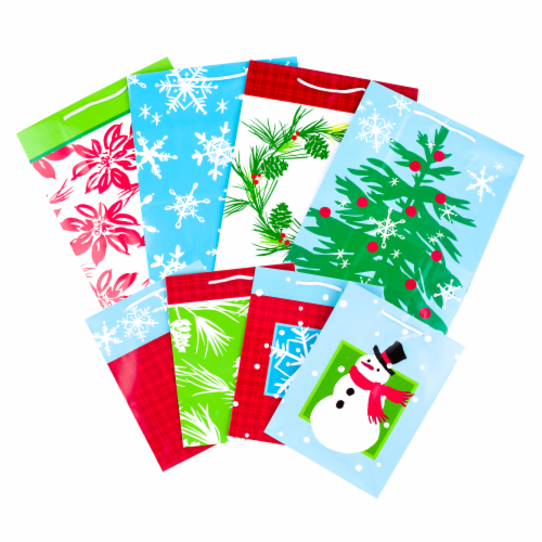 Holiday Gift Bags #82: Hallmark Holiday Gift Bags Assortment (Holiday Icons Pack of 8) Perspective: back