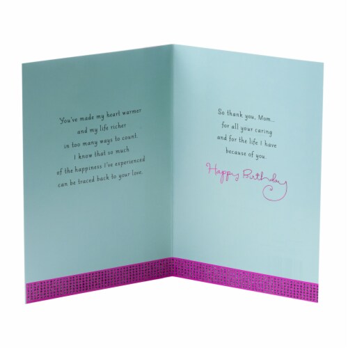 Hallmark Thank You Mom Birthday Card Perspective: back