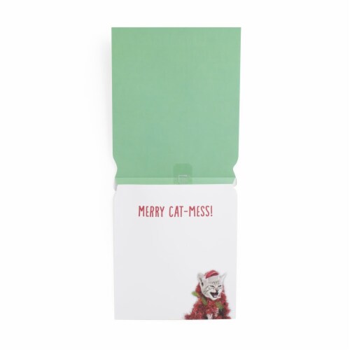 Hallmark Cats Laughing "O Tannenbaum" Christmas Card with Sound Perspective: back