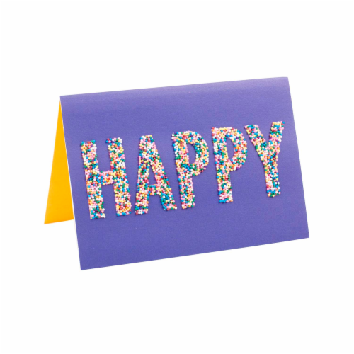 Birthday Card #12: Hallmark Signature Happy Sprinkles Card Perspective: back