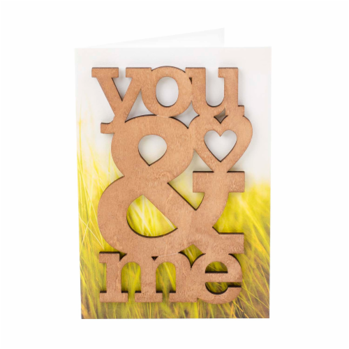 Anniversary Card #18: Hallmark Signature Wooden You & Me Card Perspective: back
