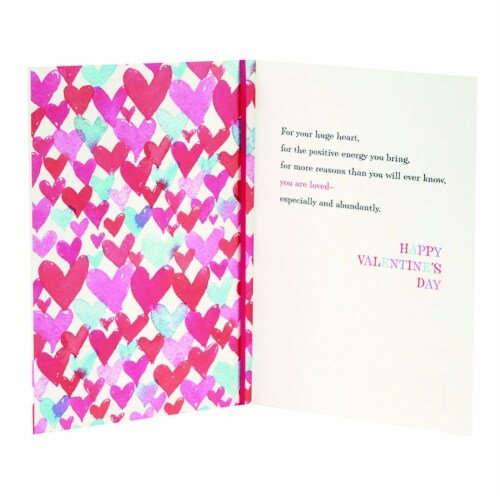 Valentine's Day Card: Hallmark Mahogany Valentine's Day Card (Watercolor Hearts) Perspective: back