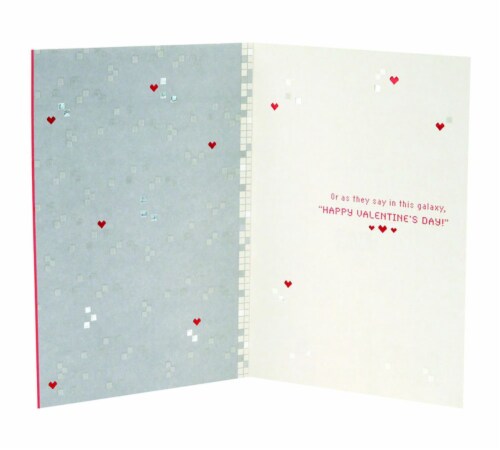 Valentine's Day Card #41: Hallmark Valentine's Day Card (Star Wars R2-D2 and Hearts) Perspective: back