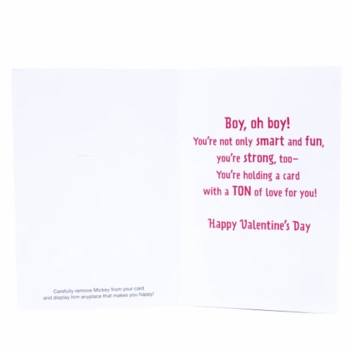Valentine's Day Card #39: Hallmark Disney Valentine's Day Card for Kids (Removable Mickey Mouse) Perspective: back