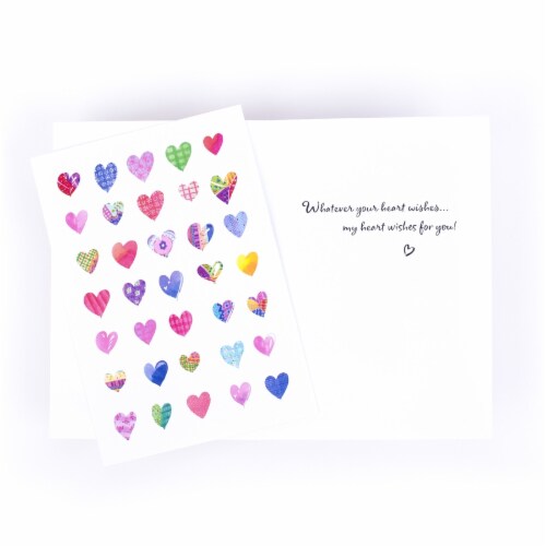 Valentine's Day Card #33: Hallmark All Occasion Greeting Cards Pack Hearts (6 Cards with Envelopes) Perspective: back