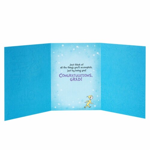 Hallmark Oh The Places You'll Go Dr. Seuss Graduation Card Perspective: back