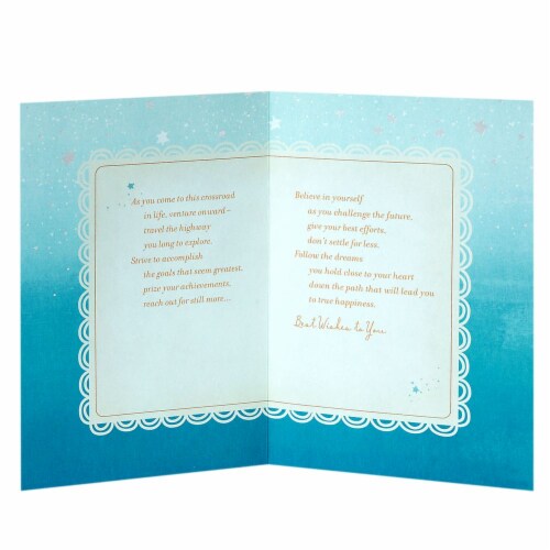 Graduation Card #38: Hallmark Believe in Yourself as You Challenge the Future Perspective: back