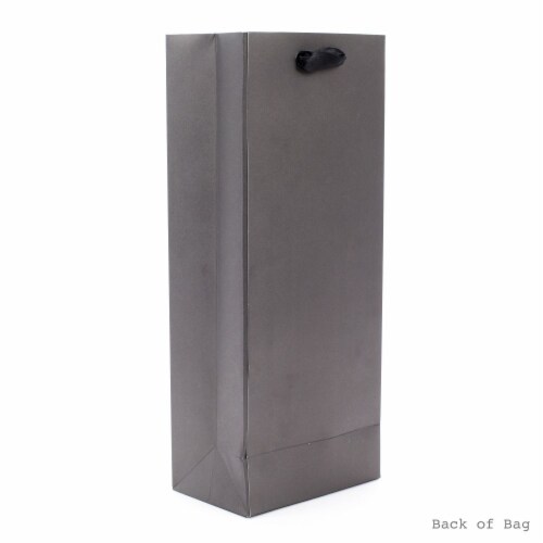 Bottle Gift Bag (#80): Signature Black and Gold Emboss Perspective: back
