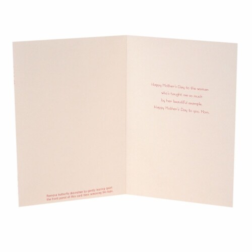 Mother's Day Card #28: Hallmark Signature Mother's Day Card for Mom (Removable Butterfly Decoration) Perspective: back