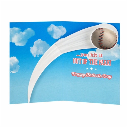 Father's Day Card #27: Hallmark Father's Day Card for Grandpa From Kids (Snoopy Pop Up Baseball) Perspective: back