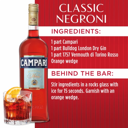 Campari Italian Liqueur, 750 ml Perspective: back