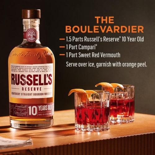 Russell's Reserve 10 Year Old Kentucky Straight Bourbon Whiskey Perspective: back