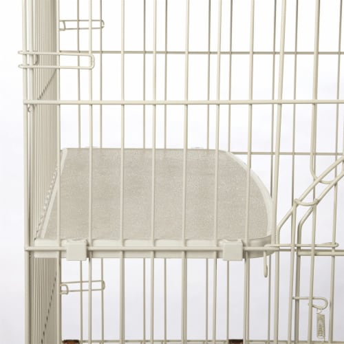ProSelect 48 Inch Foldable Cat Cage with Dual Doors Adjustable Perches White 1 Piece Kroger