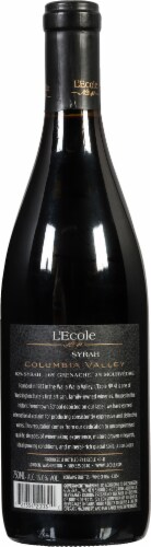 L'Ecole Columbia Valley Syrah Red Wine Perspective: back